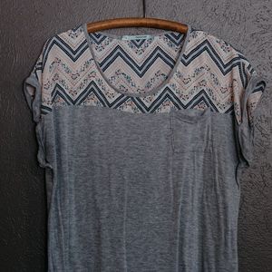 Floral Two-Tone comfy tee